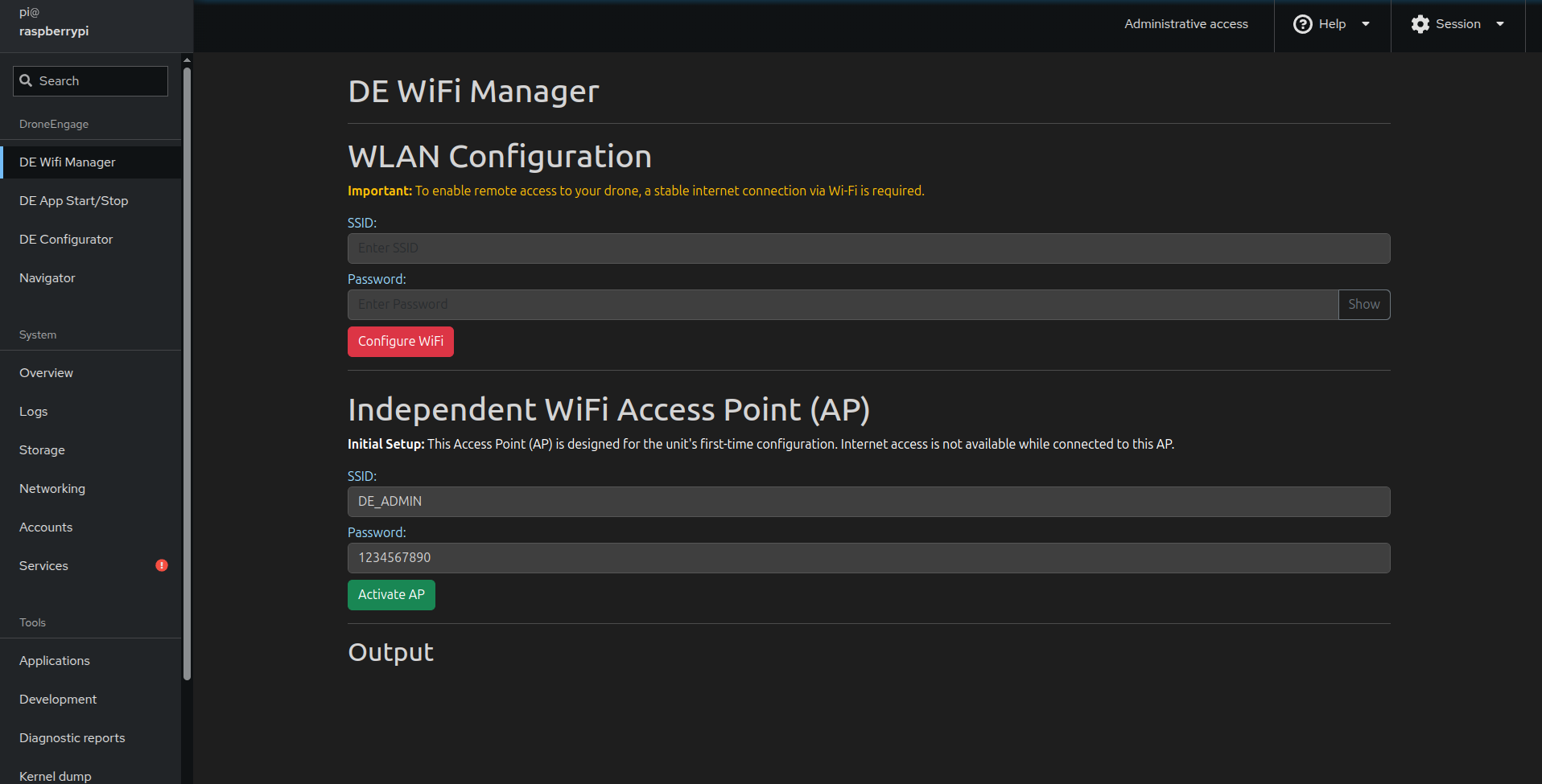 RPI Image Tools Wifi Manager